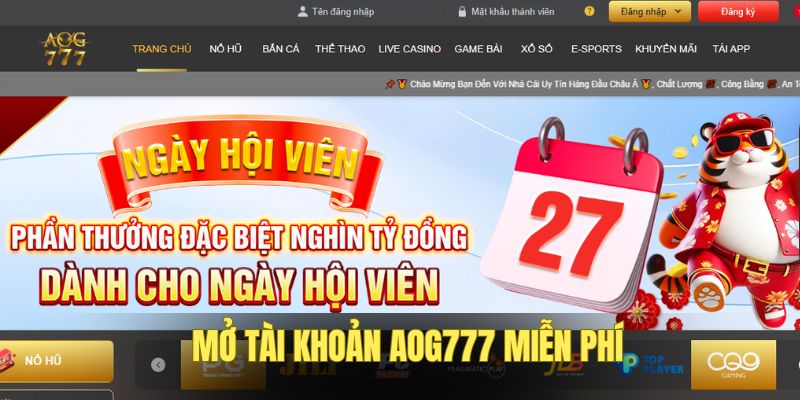 Mở tài khoản tại trang không cần đóng phí